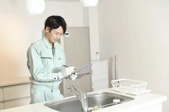 漏水調査の様子